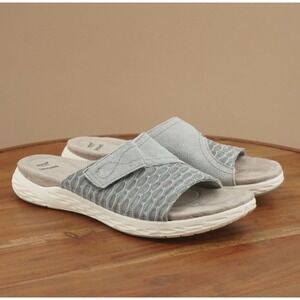 Earth Womens Westfield Westley Slides Sandals blue Suede Size 9.5M